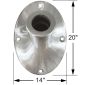10' Standard Commercial Outrigger Wall Mounted Flagpole